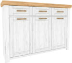 TEMPO KONDELA Komód G, Tölgy Craft Arany/Tölgy Craft Fehér, Sudbury