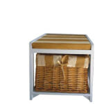 TEMPO KONDELA Komód, Fehér/Mézes, Ginger 3 New - fizz