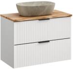 Comad Készlet szekrény Comad Adel White ADEL WHITE 82-80-B-2S, mosdótál Comad Anna UN-ANNA-MY1, NATURE WOTAN 89-80-46 M (SETADWBNATWOTAN80CMUNANNA)