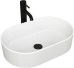 Rea REA-U0600 - ALMA ráültethető mosdó 36x57 cm kerámia/fényes fehér REA-U0600 (RE0140)