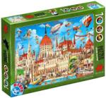 D-Toys Puzzle 1000 Piese, Cartoon - Palatul Parlamentului din Budapesta, D-toys (TOY-80936) Puzzle