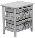 TEMPO KONDELA Komód, 2 Fiókos, Régi Fehér Ruby2