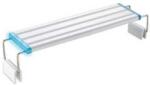 Szerber LED MS20 akvárium világítás fehér és kék LED izzókkal (Alumínium lámpatest: 18.5 cm ~ 20-30 cm széles akváriumhoz | 6, 5 W | Fényerő kb. 350 lumen)