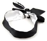LateToBed BDSM Line Satin Blindfold Black-White