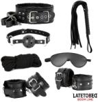 LateToBed BDSM Line 7 Bondage Pieces Set Black