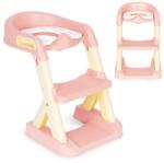 ECOTOYS Sárga gyerek WC ülőke állítható lépcsővel, puha párnával 6-36 hó (HA-P23S PINK)