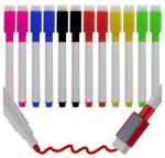 Maaleo Mágneses táblafilc készlet, 12 szín, törlővéggel (00021646)