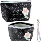 Lean Tolltartó Kozmetikai Táska, Masni, Fényes Pöttyökkel, Fekete, 23x16cm 22039 (22039) (22039)