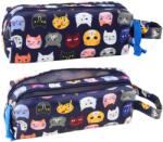 Lean Iskolai Tolltartó Színes Macskák Két Zsebbel Tengerészkék 22cm 21812 (21812) (21812)