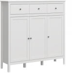 TEMPO KONDELA Komód 3D3S, Fehér, Olje