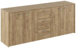 TEMPO KONDELA Kombinált Komód, Artisan Tölgy, Hugos 180