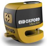 Oxford Micro XA5 tárcsafékzár beépített riasztóval sárga-fekete