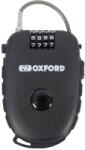 Oxford Retractable Combination Lock behúzható zsinóros zár fekete