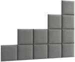 ELTAP Quadratta 200x160 kárpitozott panel, szürke - sprintbutor