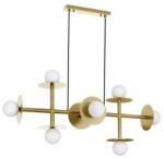 Nova Luce Lampa suspendata PIELO Opal Sticla Alama aurie Aluminiu LED G9 8x5 Wat 230 Volt IP20 Fara bec (NV9043312)