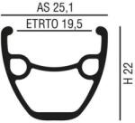  Abroncs 28" (622) 36H alu df. fekete P. DISK szege