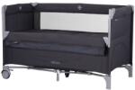 Chipolino Patut pliabil Chipolino Relax anthracite linen cu laterala culisanta (KOSIRE251AN) - ookee