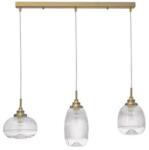 Nova Luce Lampa suspendata MOND Satin Auriu Metal Sticla clara LED E14 3x5 Wat 230 Volt IP20 (NV9731216)