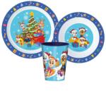  Mancs őrjárat karácsonyi műanyag étkészlet szett 3 db