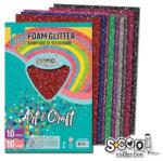 PLUS LINE Glitteres dekorgumi - A4-es, 10 db-os - vegyes