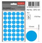 Tanex Etichete autoadezive rotunde, 19 mm, 175 buc/set, albastru, TANEX (TX-OFC-131-BL)