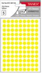 Tanex Etichete autocolante rotunde, 10 mm, 540 buc/set, galben, TANEX (TWOFC128Y)