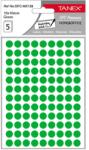Tanex Etichete autocolante rotunde, 10 mm, 540 buc/set, verde, TANEX (TWOFC128G)