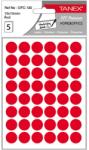 Tanex Etichete autocolante rotunde, 16 mm, 240 buc/set, rosu, TANEX (TX-OFC-130-RE)