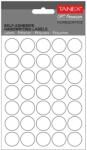 Tanex Etichete autoadezive rotunde, 19 mm, 350 buc/set, alb, TANEX (TX-OFC-131-WH)