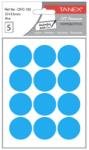 Tanex Etichete autocolante rotunde, 32 mm, 60 buc/set, albastru, TANEX (TX-OFC-133-BL)