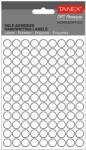 Tanex Etichete autocolante rotunde, 10 mm, 1080 buc/set, alb, TANEX (TWOFC128W)