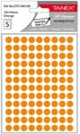 Tanex Etichete autocolante rotunde, 10 mm, 540 buc/set, portocaliu, TANEX (TWOFC128O)