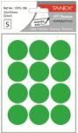 Tanex Etichete autocolante rotunde, 32 mm, 60 buc/set, verde, TANEX (TX-OFC-133-GR)