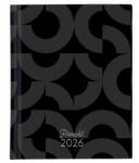 PLANALL Határidőnapló PLANALL Mini A/6 heti keményfedelű aranyozott Black 2026. 21563 (21563)