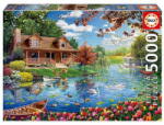 Educa Puzzle 5000 db-os Kis ház a tónál (190566) (190566)