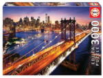 Educa Puzzle 3000 db-os Manhattan szürkületben (185081) (185081)