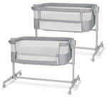 Kinderkraft NESTE UP2 Állítható Magasságú Gyermekágy Full Light Grey - Multifunkciós Babaágy, Oldalrács Nélkül, Kényelmes és Biztonságos