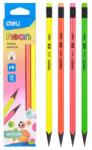 Deli Creion grafit cu guma fara lemn HB neon DELI (DLEU54600)