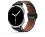 DUX YA Curea din piele pentru Samsung Galaxy Watch8 / Watch8 Classic neagră