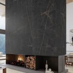 Durstone Gresie tip placa Durslab Yves Nero RC Rectificata Mata 120 x 280 cm grosime 6 mm