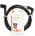 Nedis CEGL11055BK20 hálózati tápkábel, euro dugó - IEC-320-C7, 2 m, lapos, fekete (CEGL11055BK20)