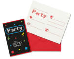 Procos S. A Meghívó kártya, Game Party, 6 db/cs