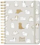 Planall Határidőnapló PLANALL Midi B/6 heti spirálos keményfedelű gumis doggo 2026 (21573) - fotoland