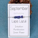 HARAHU Brățară cu piatră de naștere - Septembrie / Lapis Lazuli KP38762