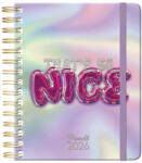 PLANALL Határidőnapló PLANALL Midi B/6 heti spirálos keményfedelű gumis Nice 2026 (21576) - papir-bolt