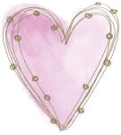 POL-MAK Szív Pastel Pink szalvéta 20 db-os 33x33 cm (PKK059283)