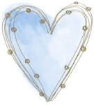 POL-MAK Szív Pastel Blue szalvéta 20 db-os 33x33 cm (PKK765819)