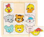  Fa Puzzle felező, párosító játék Csibés B