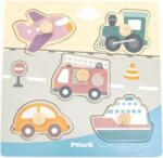 PolarB Fogantyús fa puzzle, fogós puzzle, kirakó - Járművek PolarB B