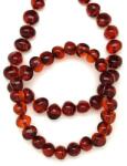 R. M. ékszer Borostyán nyaklánc 45cm 8-9mm karkötő pár (023632)